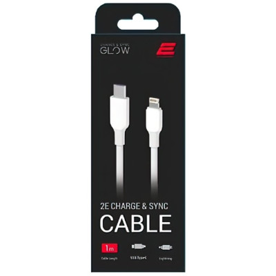 2E USB-C to Lightning 1m Glow White (2E-CCCL-WH)