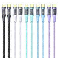 Usams Type-C to Lightning US-SJ573 Transparent Icy Series 20W 3A 1.2m Black