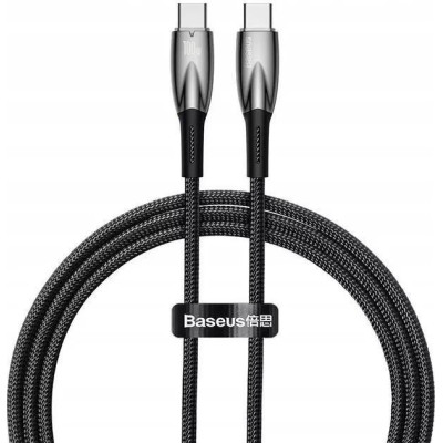 Baseus Glimmer Series Fast Charging Data Cable Type-C to Type-C 100W 2m Black (CADH000801)