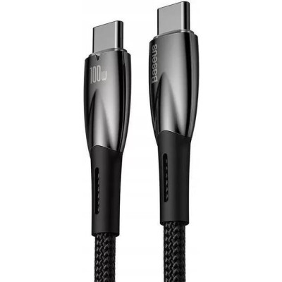 Baseus Glimmer Series Fast Charging Data Cable Type-C to Type-C 100W 2m Black (CADH000801)