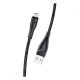 Usams Lightning U41 Braided 2A 1.0m Black