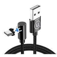 Usams Type-C U54 Right-Angle Magnetic 2A 1.0m Black