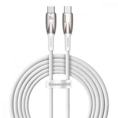 Baseus Cafule Glimmer Series Type-C to Type-C 100W 2m White (CADH000802)