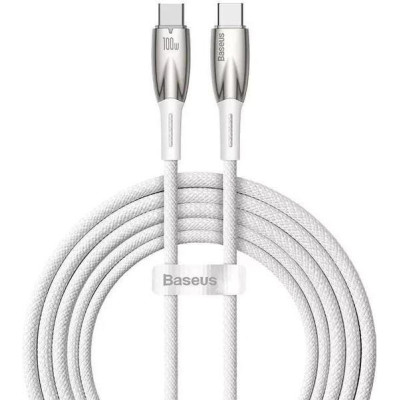 Baseus Cafule Glimmer Series Type-C to Type-C 100W 2m White (CADH000802)