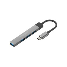 Promate 4-in-1 Multi-Port USB-C Data Hub Grey (litehub-4.grey)
