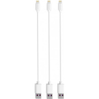 Timstool USB to Lightning 0.21 м 3 шт. White (DC21-LT-WT)