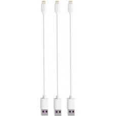 Timstool USB to Lightning 0.21 м 3 шт. White (DC21-LT-WT)