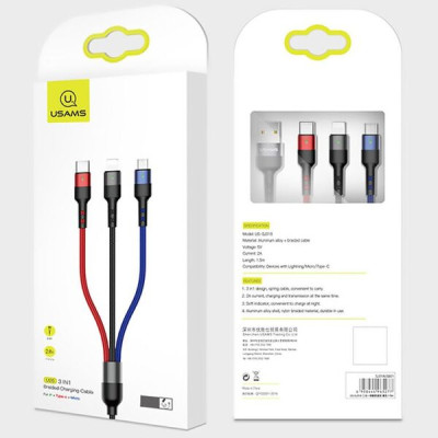 Usams U26 3in1 2A 0.35m Black