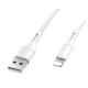 Usams Lightning U68 Charging 2A 1.0m White