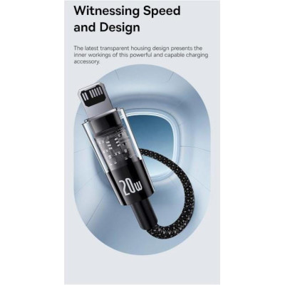 Baseus Gem Fast-Charging Data Cable USB Type-C to Lightning 20W 2m Nebula Purple (P10373001511-01)