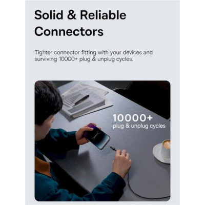 Baseus Gem Fast-Charging Data Cable USB Type-C to Lightning 20W 2m Nebula Purple (P10373001511-01)