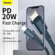 Baseus High Density Braided Fast Charging Data Cable Type-C to iP PD 20W 1m Blue (CATLGD-03)