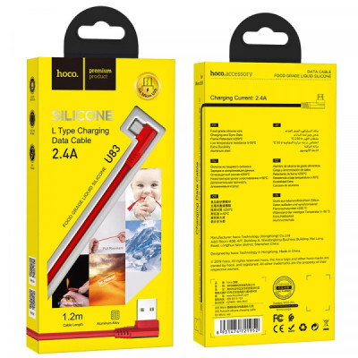 Hoco microUSB U83 Puissant Silicone 2.4A 1.2m Red