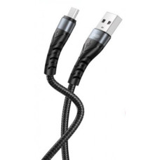 XO MicroUSB NB209 Braided 2.4A 1.0m Black