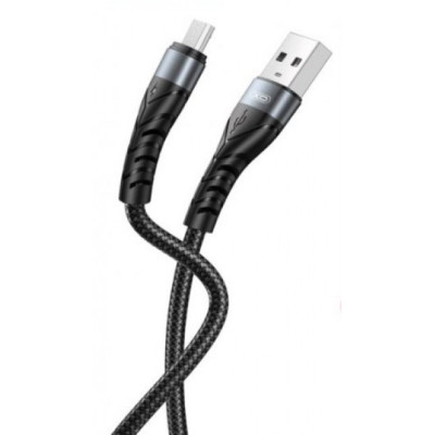 XO MicroUSB NB209 Braided 2.4A 1.0m Black