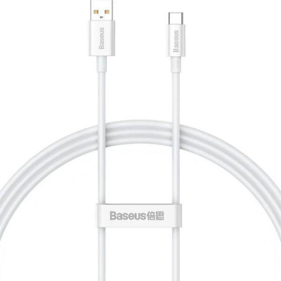 Baseus Superior Series USB Cable to USB-C Fast Charging Data 100W 1m White (P10320102214-01)