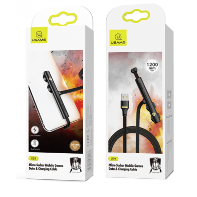 Usams microUSB U39 Sucker Mobile Games 2A 1.2m Black