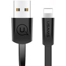 Usams Lightning U2 Flat 2A 1.2m Black