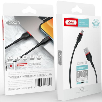 XO Type-C NB-P171 Bowling 2.4A 1.0m Black