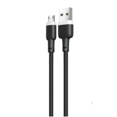 XO MicroUSB NB208 Liquid Silicone 2.4A 1.0m Black