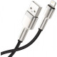Baseus Cafule Series Metal Data Cable USB для IP 2.4A 0.25m Black (CALJK-01)