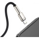 Baseus Cafule Series Metal Data Cable USB для IP 2.4A 0.25m Black (CALJK-01)