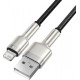Baseus Cafule Series Metal Data Cable USB для IP 2.4A 0.25m Black (CALJK-01)