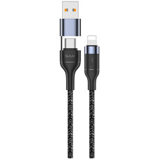 Usams Type-C to Lightning U31 PD 2.4А 1.2m Black