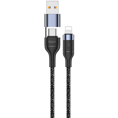 Usams Type-C to Lightning U31 PD 2.4А 1.2m Black