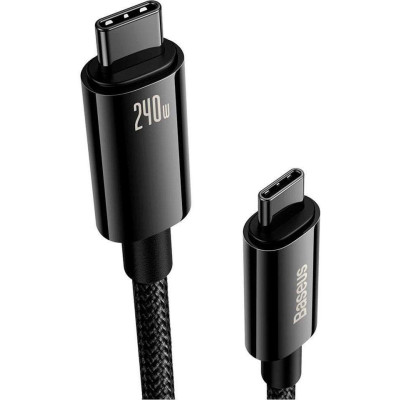 Baseus Tungsten Gold Fast Charging Data USB-C to USB-C 240W 3m Black (CAWJ040201)