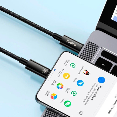 Baseus Tungsten Gold Fast Charging Data USB-C to USB-C 240W 3m Black (CAWJ040201)