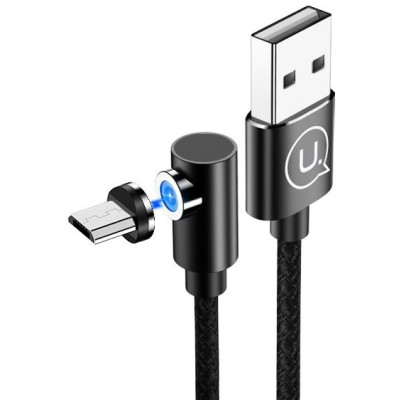 Usams microUSB U54 Right-Angle Magnetic 2A 1.0m Black