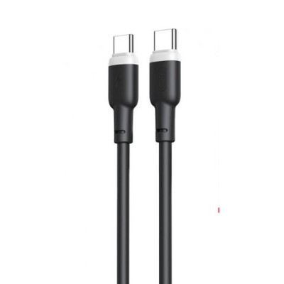 XO Type-C-Type-C NB208B Liquid Silicone 60W 5A 1.0m Black