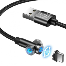 Usams Type-C U59 Rotatable Magnetic 2.4A 1.0m Black