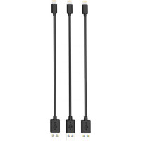 Timstool USB to Lightning 0.21 м 3 шт Black (DC21-LT-BL)