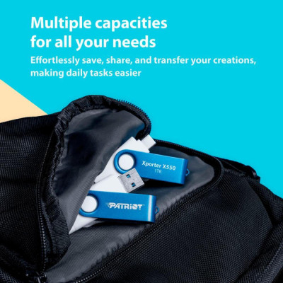 PATRIOT 256 GB Xporter X550 USB 3.2 Gen 1 Type-A+C (PS256GX550AAD)