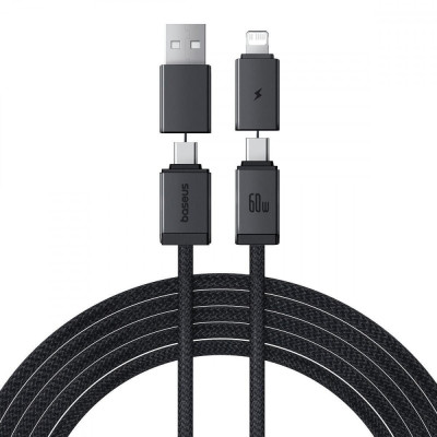 Baseus Versatile 2 in 2 Type-C+USB to Type-C+Lightning (3.5A, 60W, 2m) P10383000121-02