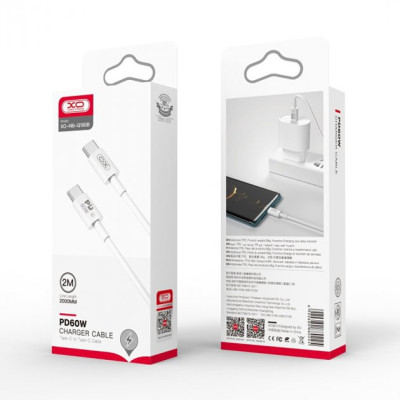 XO Type-C-Type-C NB-Q190B PD 60W 3A 2.0m White