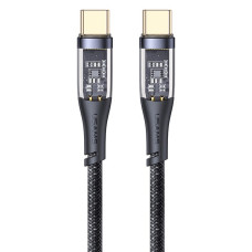 Usams Type-C to Type-C US-SJ574 Transparent Icy Series 100W 5A 1.2m Black