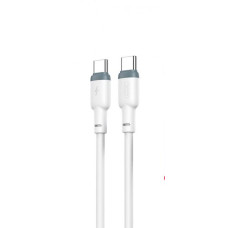 XO Type-C-Type-C NB208B Liquid Silicone 60W 5A 1.0m White