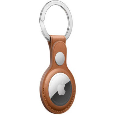 Apple AirTag Leather Key Ring Saddle Brown (MX4M2)