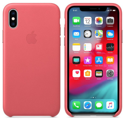 Apple iPhone XS Max Leather Case - Peony Pink (MTEX2)
