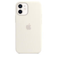 Apple iPhone 12 mini Silicone Case with MagSafe - White MHKV3