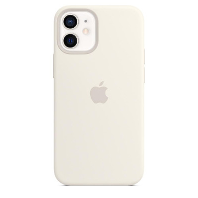 Apple iPhone 12 mini Silicone Case with MagSafe - White MHKV3