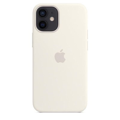 Apple iPhone 12 mini Silicone Case with MagSafe - White MHKV3