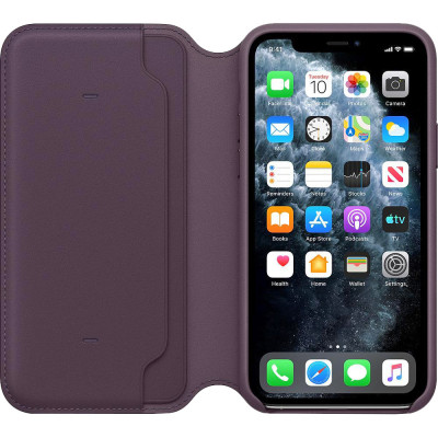 Apple iPhone 11 Pro Leather Folio - Aubergine MX072