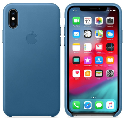 Apple iPhone XS Max Leather Case - Cape Cod Blue (MTEW2)