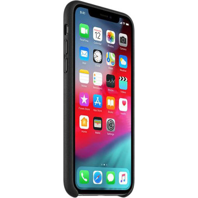 Apple iPhone XS Leather Case Black MRWM2