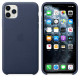 Apple iPhone 11 Pro Max Leather Case - Midnight Blue MX0G2 Apple iPhone 11 Pro Max Leather Case - Midnight Blue MX0G2