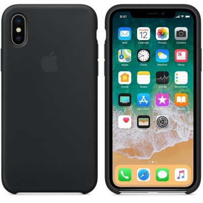 Apple iPhone X Silicone Case - Black (MQT12)